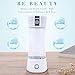 VICARKO Portable Hydrogen Water Bottle Ionized Water Generator 3-Min Healthy Water Maker and Purifier, Anti-Aging, Energetic, Sports, Rechargeable Battery, 250 Milliliter, White