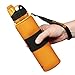 Nomader BPA Free Collapsible Sports Water Bottle - Foldable with Reusable Leak Proof Twist Cap for Gym Travel Hiking Camping and Outdoors - 22 Ounce (Orange)