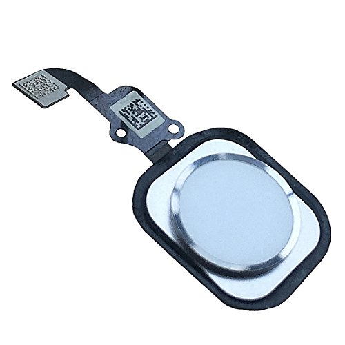 Johncase OEM Home Button Flex Ribbon Cable Assembly w/Rubber Gasket Replacement Part Compatible for iPhone 6s / 6s Plus (Silver)