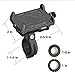 Rydonair Motorcycle Phone Mount with USB Charger Socket Power Outlet 5V/2.5A | Aluminum Motorcycle Handlebar Mount Compatible with Iphone X, 8 Plus, 8, 7 Plus, 7,6s, 6, Samsung Galaxy Note,etc (BLACK)