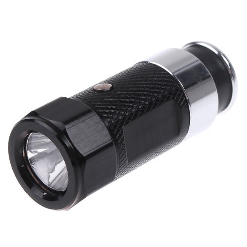Rechargeable led car cigarette lighter torch flashlight