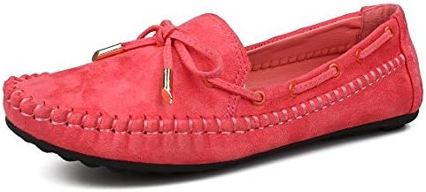 SKOEX Women's Loafer Slip On Comfort Driving Shoes Flat US Size 9 Red