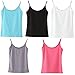 Flyou 5pcs Women Tank top Casual Vest Sleeveless camisoles Bra Bralette Shirt T-Shirt