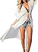 FARYSAYS Women's Lace Crochet Long Kimono Cardigan Maxi Bikini Swimsuit Cover Up (S-L)