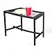 Sunnydaze Black Metal Mesh Patio Side Table - Lightweight and Portable Outdoor Furniture - Heavy Duty Modern Camp Fire or Fire Pit End Table - 23-Inch - 1 Table