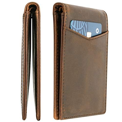 STAY FINE Wallet for Men Slim Minimalist Leather RFID Bifold Front Pocket Billfold