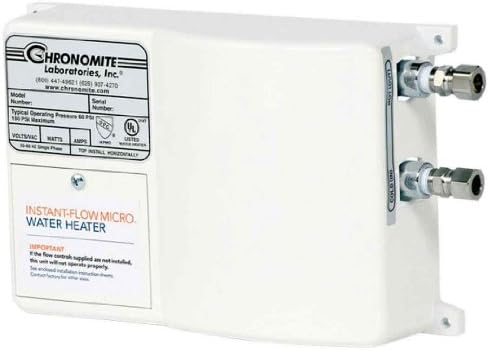 Chronomite M-20L/277 HTR 104F 277-Volt 20-Amp Instant-Flow Micro Low Flow Tankless Water Heater, 104-Degree Preset