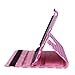 HDE Rotating iPad Case Magnetic Folding Leather Cover Folio Flip Stand for Apple iPad 2 iPad 3 iPad 4 (Pink & White Polka Dot)