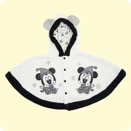 Amazon Co Jp ベビー服 ポンチョ ボアフリース ケープ 80cm ホワイト ミッキーマウス ミニーマウス ディズニー 子供用 ベビー用品 服 ファッション小物