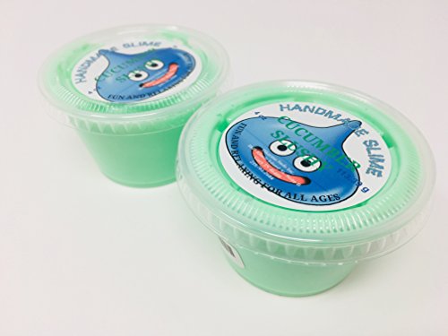 Handmade Slime Cucumber Slushy scented 4 oz container