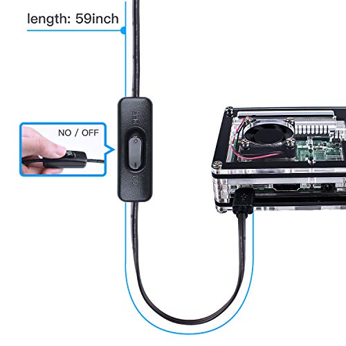 2 Miuzei+Raspberry+Heatsinks+Supply+Compatible