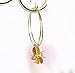 Gold Tone Hoop Earrings With Little Bee Charms