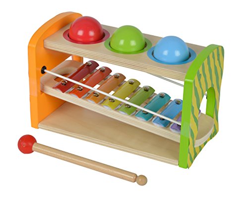 Simba 100002233 Eichhorn Color Wooden Xylophone Hammering Bench - Thumbnail 2