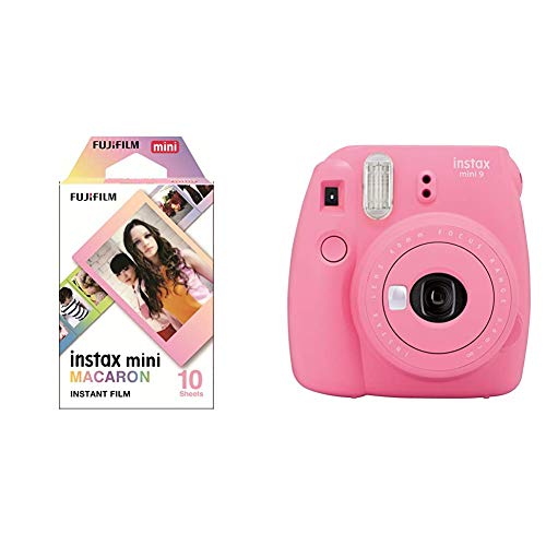 Fujifilm Film Instax mini Macaron 10 Vues Multicolore & - Instax Mini 9 - rose - appareil seul
