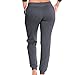 [E178P-HC-M] Coco-Limon Fleece Womens Jogger, White Trim, Side Pockets, Charcoal