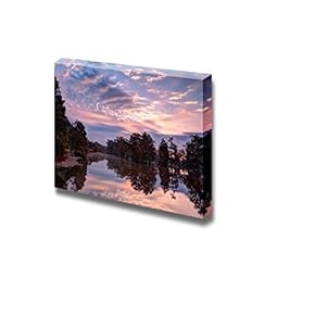 Beautiful Scenery Landscape Sunrise on Lake Martin Breaux Bridge Louisiana in The Heart of Cajun Country Nature Beauty - Canvas Art Wall Art - 12" x 18"