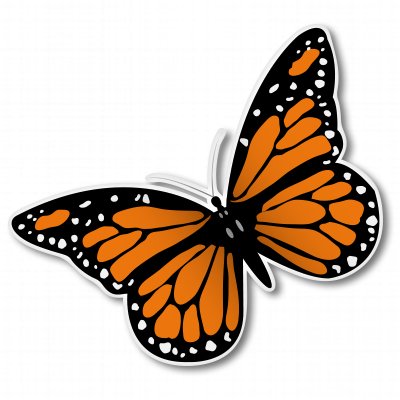 Monarch Butterfly Vinyl Sticker - Car Phone Helmet - SELECT SIZE