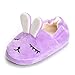 ESTAMICO Toddler Girls' Bunny Slipper Cartoon Rabbit Warm Winter House Shoes, Purple, US 5-6 M
