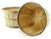 Wooden Half Bushel Baskets (2-Pack); Large Round Wood Farm Market Baskets for Decorating, Gardening, Fall Seasonal Displays (Natural, Tall)