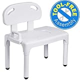 Bathtub and Shower Transfer Bench Chair with Exact Level Patented Height Adjustment