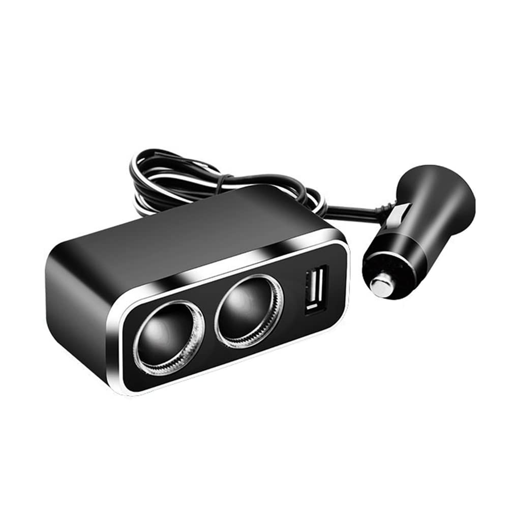 Car Charger Adapter Asudaro 2-socket Cigarette Lighter Adapter 12v/24v Dc Outlet Splitter Fast Usb Car Charger With Usb Port Car Charger Compatible With Gps Android Dashcam
