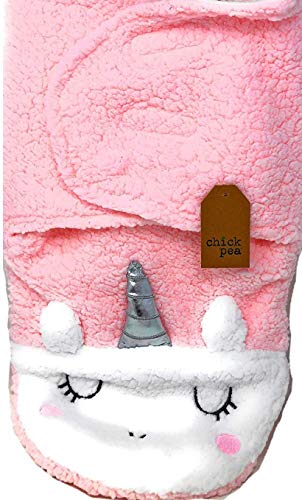 Chick Pea Swaddle Bag/Sleep Sack Sherpa Pink Unicorn , Medium