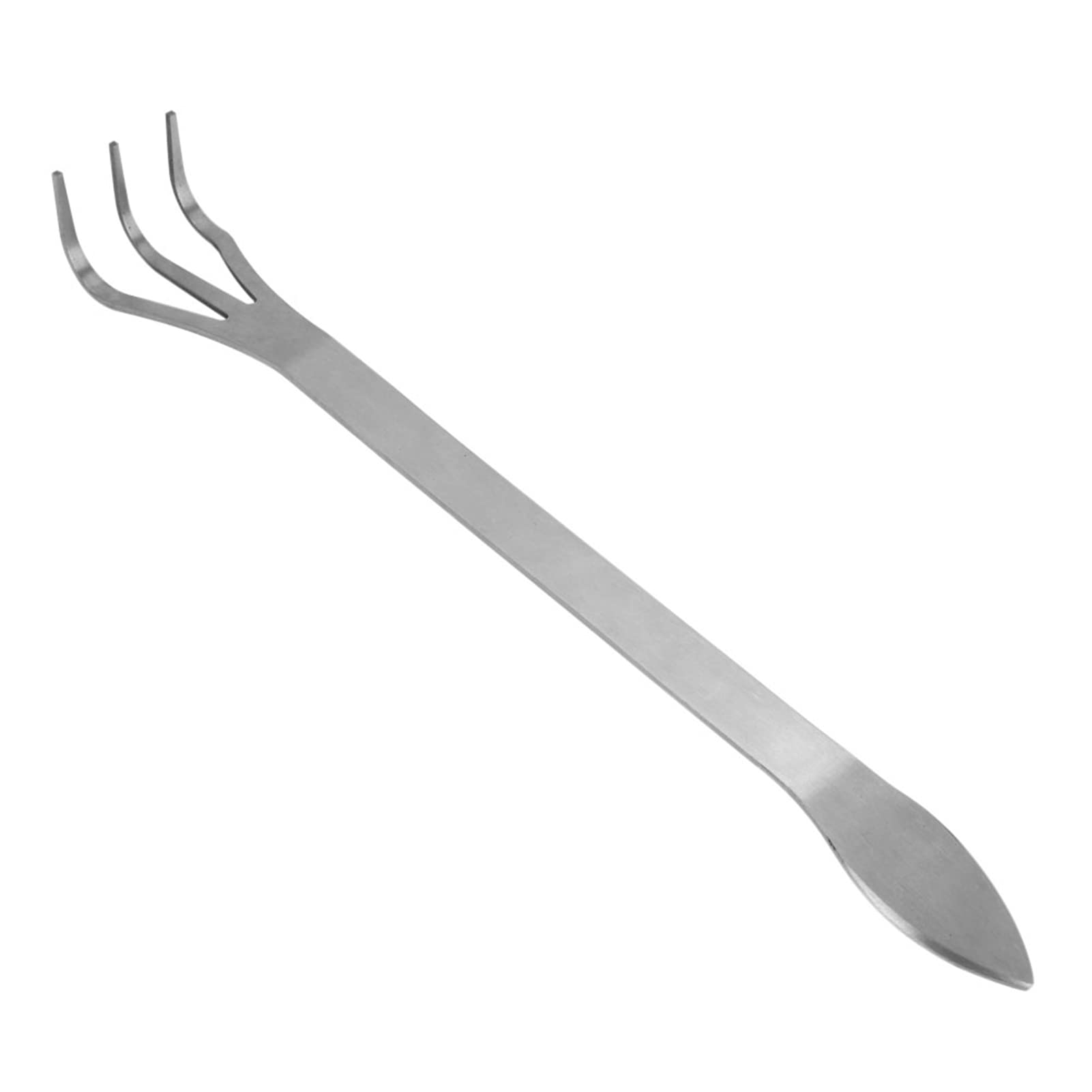 ViaGasaFamido Stainless Steel Root Rake 3-Prong Bonsai Root Hook Tool with Ergonomic Handle for Loosening Soil Handheld Gardening Tool