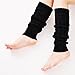 2 Pack of Womens Cable Knit Knee High Knitted Crochet Leg Warmers Long Socks White/Black,One Size