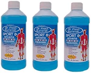 Amazon Com Dr Fred Summit Arthritis Sport Cool Blue Ice Rub 16oz 3 Pack Health Household