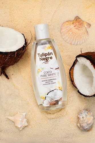 Tulipán Negro Body Oil Coco Pure White, Aceite Corporal Nutritivo, 200 ml