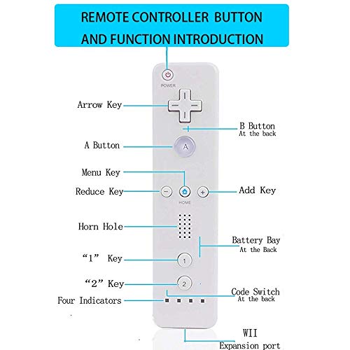 ZeroStory 2 Packs Wireless Controller Compatible for Nintendo Wii and Wii U Console, Gamepad with Protective Silicone Case and Wrist Strap (Black and White)
