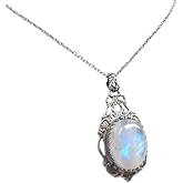 Vintage Moonstone Necklace for Women - Moonstone Pendant & Gemstone Necklace Gift for Her