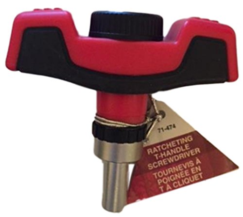 Click Here to See More Images Ratcheting T-Handle Screwdriver With Bits Storage Compartment