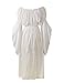 Renaissance Medieval Costume Pirate Faire Celtic Chemise Under Dress (Regular, Cream)