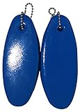 2 Pack JUMBO Vinyl Coated BLUE Floating Keychain
