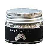 Edible Genuine Silver Leaf Flakes, 50mg Pure Silver Flakes Facial Mask Decorative Dishes,Genuine Silver Leaf for Cooking, Cakes & Chocolates, Decoration