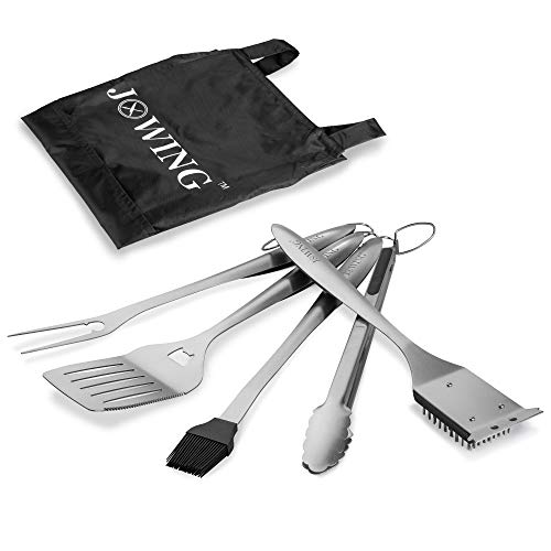 6 Piece Heavy Duty BBQ Grill Tools Set, Extra Thick Stainless Steel