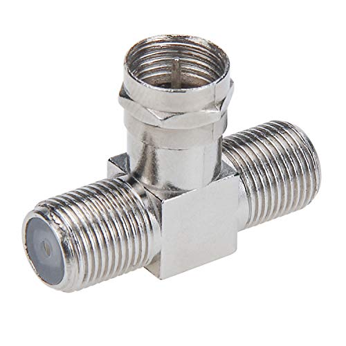 Coaxial Cable Splitter, TV Splitter 2 in 1 Out 2Pack F Type RG6 Male