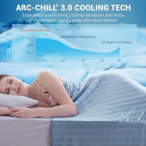 Elegear Summer Cooling Blanket 150×200 cm, Summer Blanket for Sofa, Bed, Travel, Japanese Cooling Fibers ARC-Chill 3.0 Q-MAX >0.5 Absorbs Body Heat, Soft and Breathable, Blue