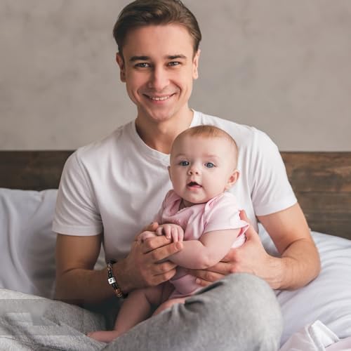 CheersLife Cadeau Futur Papa, Bracelet Annonce Grossesse Papa, Premier Cadeau Fete Des Peres, Bracelet Fete des Peres Homme, Cadeaux Anniversaire Homme 30 40 50 Ans