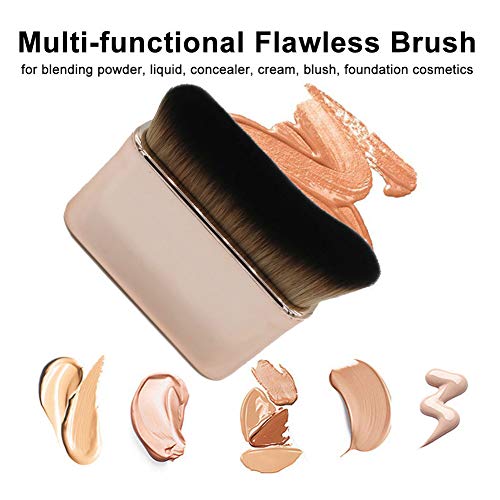 Luckycivia Professional Body Makeup Brush High Density Face Kabuki Brush for Luminizer Shimmer Glow Liquid Foundation Powder Cream Lotion Contour