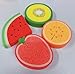 purifyou Premium Kids & Baby Bath Sponge, Set of 4 Fun Fruit Sponges (Set of 4, Assorted Fruits)