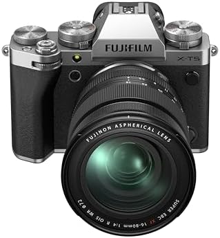 X-T5 Cámara Digital Mirrorless con Objetivo Zoom XF16-80mm/F4 R OIS WR Silver