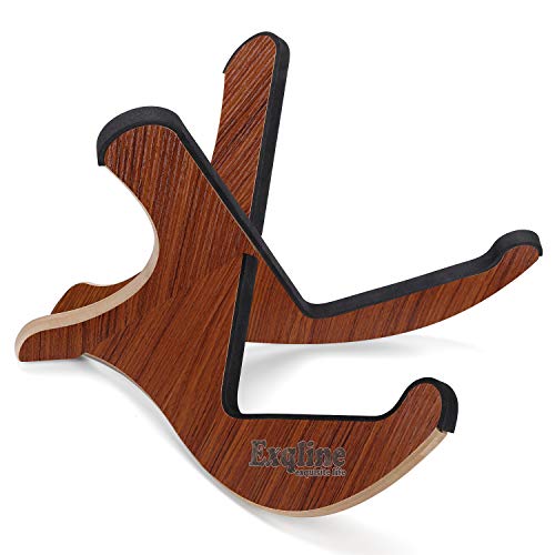 Exqline Wooden Guitar Stand with 0.12in Thickening Anti-Slip EVA Padding Universal Acoustic Guitar Stand Portable String Instrument Holder for Acoustic Classical Bass Guitars - Thumbnail 7