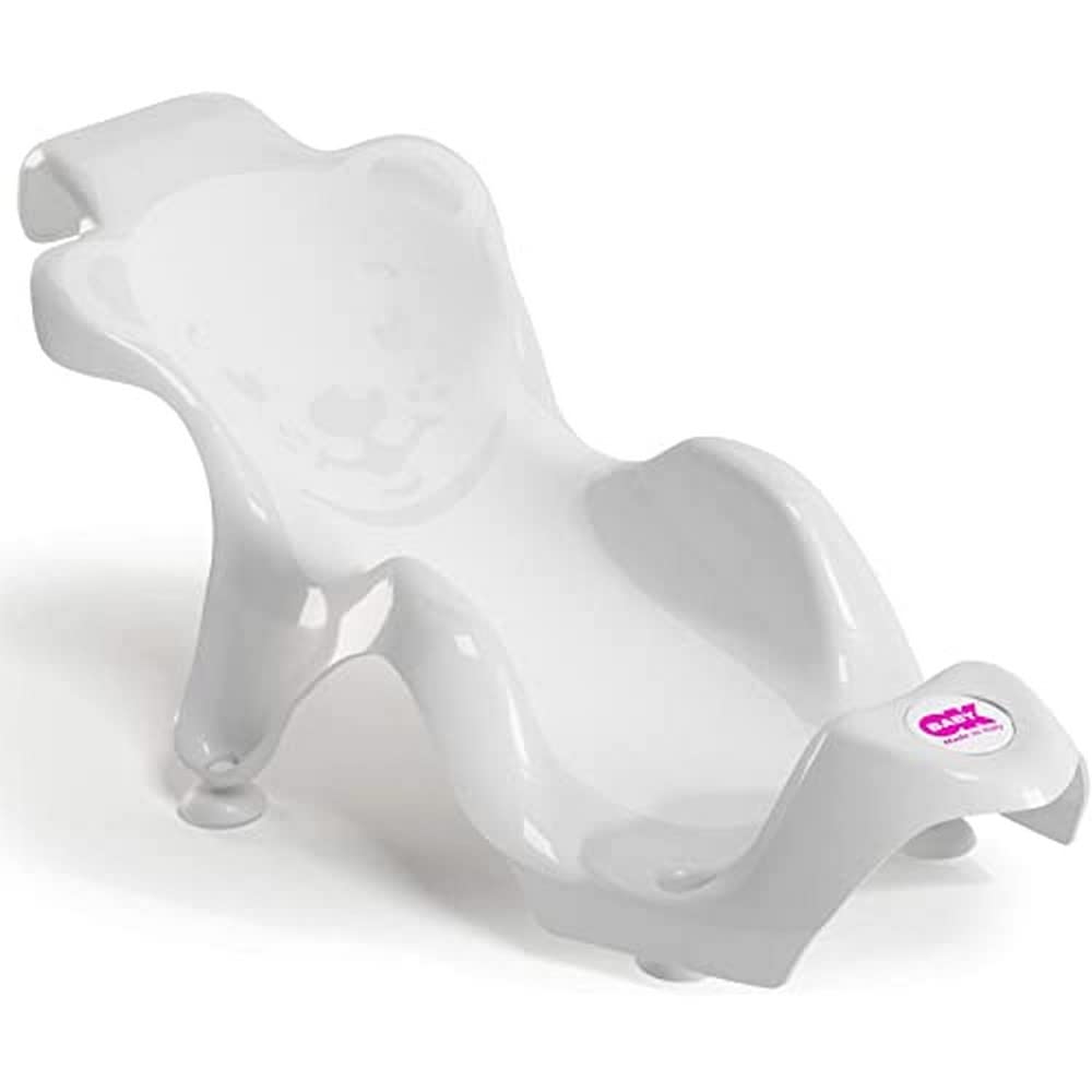 OKBaby Buddy Anti-Slip Ergonomic Baby Bath Support Seat, White