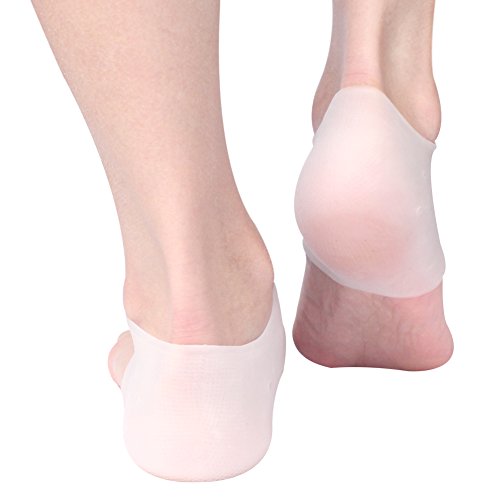 FOOTINSOLE.COMSilicone Heel Sleeve Socks - Moisturizing Gel Feet Heel Spur Pads Socks for Relief Heel Pain & Plantar Fasciitis
