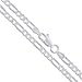 Sterling Silver Diamond-Cut Figaro Link Chain 3.1mm Solid 925 Italy Anklet 10