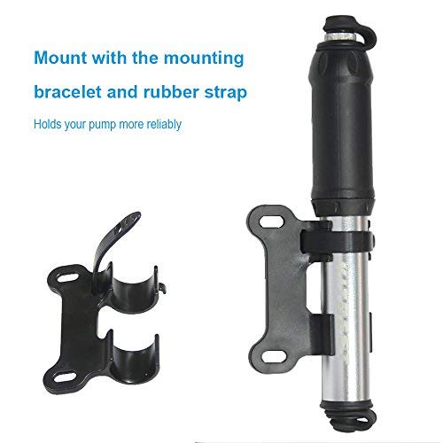 Kitbest Mini Bike Pump, Bicycle Tire Pump : Fits Presta & Schrader Valves & Sports Ball, Portable High Performance Hand Bike Air Pump for Mountain, Road, Hybrid & BMX Bike