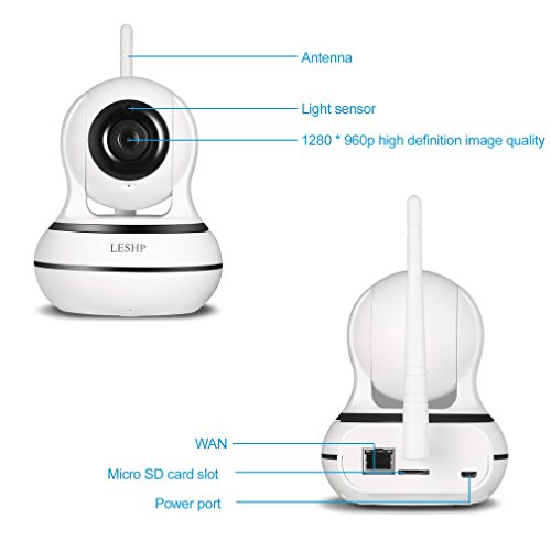 Wireless 1080P IP Camera, WiFi Home Security Surveillance Camera Webcam System Motion Detectioin Alarm for Baby /Elder/ Pet/Nanny Monitor, Indoor Night Vision Camera with Micro SD Card Slot