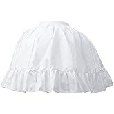 DICOSMETIC Women’s Petticoat Skirts White Short Petticoat Skirt Women Crinoline Petticoat Cotton Elastic Waist Petticoats 45cm Short Underskirt for Lolita and Tutu Skirts